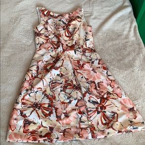 LOFT Coral Floral Dress Size 0
